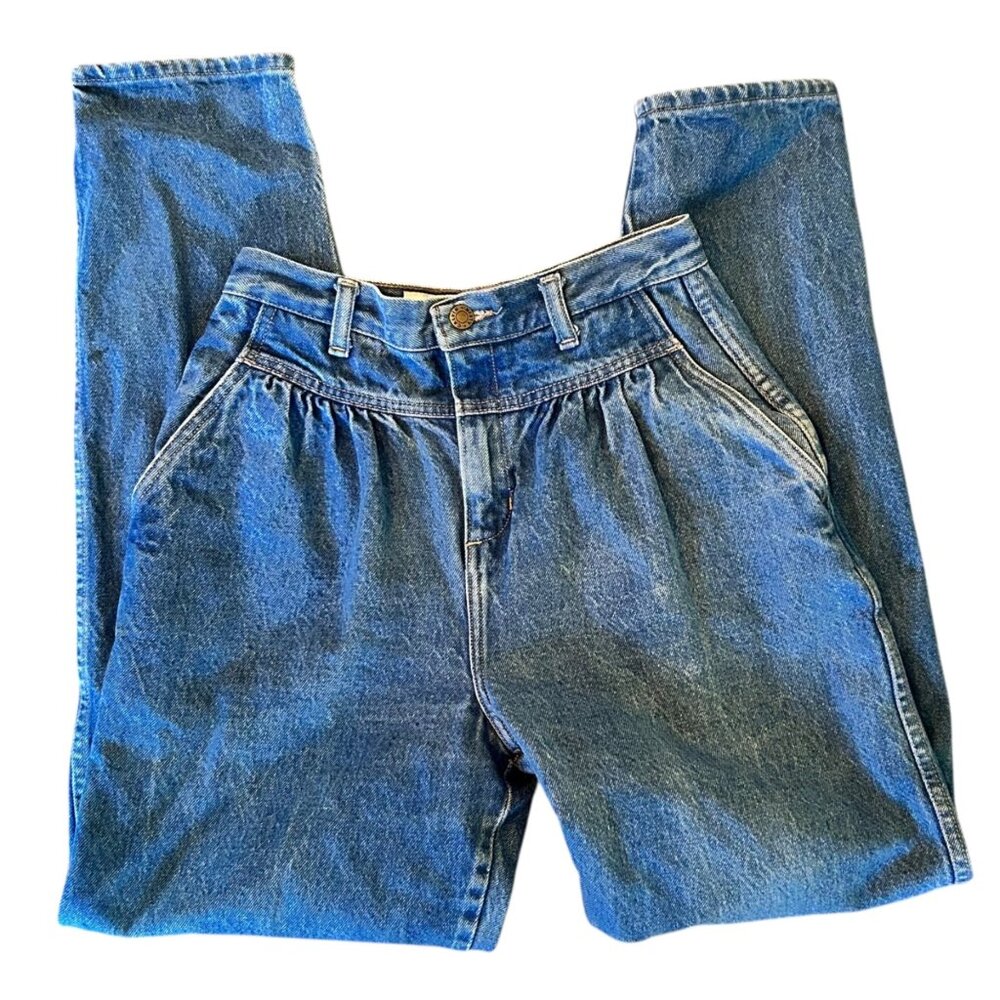 Vintage Calvin Klein Pleated Ultra High Rise Balloon Denim Jeans USA 6